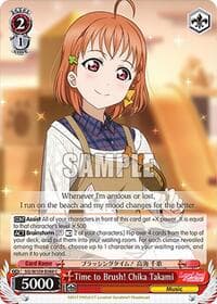 Time to Brush! Chika Takami - Love Live! School idol festival 2 MIRACLE LIVE! - Weiss Schwarz card