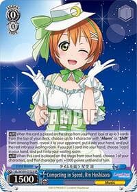 Competing in Speed, Rin Hoshizora (SR) - Love Live! School idol festival 2 MIRACLE LIVE! - Weiss Schwarz card