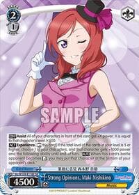 Strong Opinions, Maki Nishikino (SR) - Love Live! School idol festival 2 MIRACLE LIVE! - Weiss Schwarz card