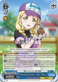 Flaming Passion, Mari Ohara - Love Live! School idol festival 2 MIRACLE LIVE! - Weiss Schwarz card
