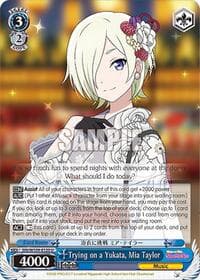 Trying on a Yukata, Mia Taylor - Love Live! School idol festival 2 MIRACLE LIVE! - Weiss Schwarz card