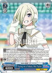 Trying on a Yukata, Mia Taylor (SR) - Love Live! School idol festival 2 MIRACLE LIVE! - Weiss Schwarz card