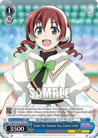 Under the Summer Sun, Emma Verde (SR) - Love Live! School idol festival 2 MIRACLE LIVE! - Weiss Schwarz card