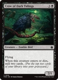Crow of Dark Tidings - Foundations - Magic: The Gathering card