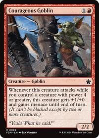 Courageous Goblin - Foundations - Magic: The Gathering card