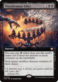 Blasphemous Edict (Extended Art) - Foundations - Magic: The Gathering card