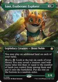 Loot, Exuberant Explorer (Borderless) (Mana Foil) - Foundations - Magic: The Gathering card