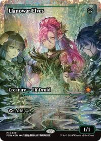 Llanowar Elves (Showcase) (Fracture Foil) - Foundations - Magic: The Gathering card