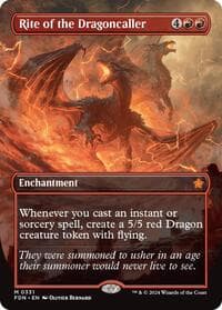 Rite of the Dragoncaller (Borderless) - Foundations - Magic: The Gathering card