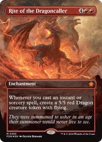Rite of the Dragoncaller (Borderless) (Mana Foil) - Foundations - Magic: The Gathering card