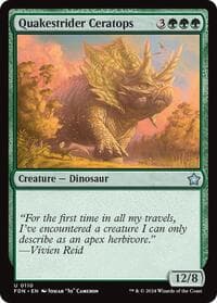 Quakestrider Ceratops - Foundations - Magic: The Gathering card