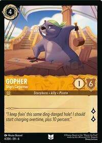 Gopher - Ship's Carpenter - Azurite Sea - Disney Lorcana card