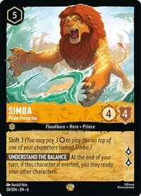 Simba - Pride Protector - Azurite Sea - Disney Lorcana card