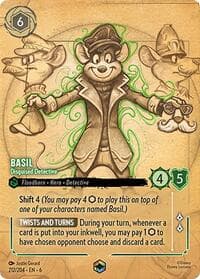 Basil - Disguised Detective (Enchanted) - Azurite Sea - Disney Lorcana card