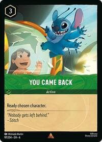 You Came Back - Azurite Sea - Disney Lorcana card