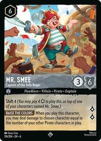 Mr. Smee - Captain of the Jolly Roger - Azurite Sea - Disney Lorcana card