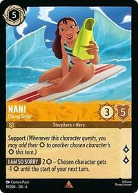 Nani - Caring Sister - Azurite Sea - Disney Lorcana card