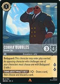 Cobra Bubbles - Former CIA - Azurite Sea - Disney Lorcana card