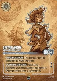 Captain Amelia - Commander of the Legacy (Enchanted) - Azurite Sea - Disney Lorcana card