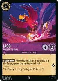 Iago - Reappearing Parrot - Azurite Sea - Disney Lorcana card