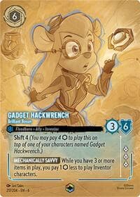 Gadget Hackwrench - Brilliant Bosun (Enchanted) - Azurite Sea - Disney Lorcana card