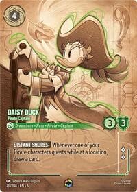 Daisy Duck - Pirate Captain (Enchanted) - Azurite Sea - Disney Lorcana card