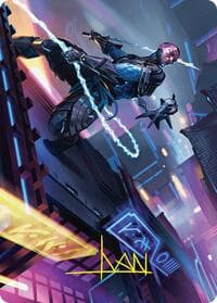 Kaito, Cunning Infiltrator Art Card (51/54) (Gold-Stamped Signature) - Art Series: Foundations - Magic: The Gathering card