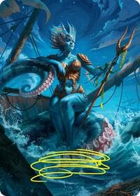 Kiora, the Rising Tide Art Card (30/54) (Gold-Stamped Signature) - Art Series: Foundations - Magic: The Gathering card