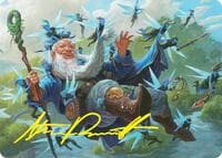 Mischievous Mystic Art Card (7/54) (Gold-Stamped Signature) - Art Series: Foundations - Magic: The Gathering card