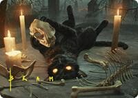 Nine-Lives Familiar Art Card (8/54) (Gold-Stamped Signature) - Art Series: Foundations - Magic: The Gathering card