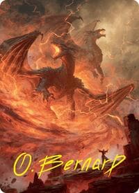 Rite of the Dragoncaller Art Card (38/54) (Gold-Stamped Signature) - Art Series: Foundations - Magic: The Gathering card