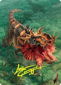 Gigantosaurus Art Card (53/54) (Gold-Stamped Signature) - Art Series: Foundations - Magic: The Gathering card