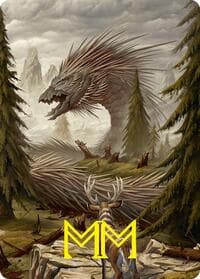 Quilled Greatwurm Art Card (44/54) (Gold-Stamped Signature) - Art Series: Foundations - Magic: The Gathering card