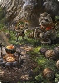 Sylvan Scavenging Art Card (46/54) - Art Series: Foundations - Magic: The Gathering card