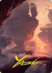 Mountain Art Card (24/54) (Gold-Stamped Signature) - Art Series: Foundations - Magic: The Gathering card