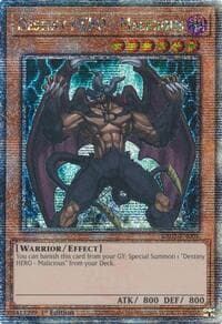 Destiny HERO - Malicious (Quarter Century Secret Rare) - Quarter Century Bonanza - YuGiOh card