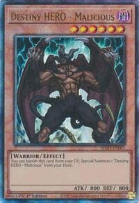 Destiny HERO - Malicious (PUR) - Quarter Century Bonanza - YuGiOh card