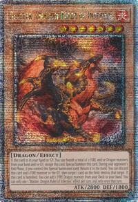 Blaster, Dragon Ruler of Infernos (Quarter Century Secret Rare) - Quarter Century Bonanza - YuGiOh card