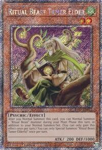 Ritual Beast Tamer Elder (Platinum Secret Rare) - Quarter Century Bonanza - YuGiOh card