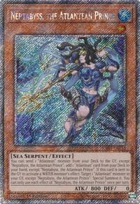 Neptabyss, the Atlantean Prince (Platinum Secret Rare) - Quarter Century Bonanza - YuGiOh card