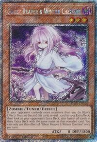Ghost Reaper & Winter Cherries (Alternate Art) (Platinum Secret Rare) - Quarter Century Bonanza - YuGiOh card