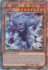 Danger! Bigfoot! (Alternate Art) (Platinum Secret Rare) - Quarter Century Bonanza - YuGiOh card
