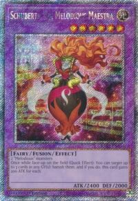 Schuberta the Melodious Maestra (Platinum Secret Rare) - Quarter Century Bonanza - YuGiOh card