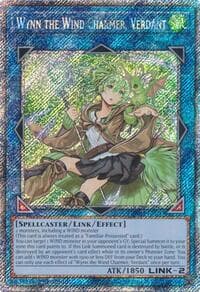 Wynn the Wind Charmer, Verdant (Platinum Secret Rare) - Quarter Century Bonanza - YuGiOh card