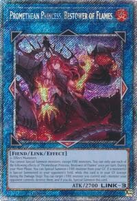Promethean Princess, Bestower of Flames (Platinum Secret Rare) - Quarter Century Bonanza - YuGiOh card