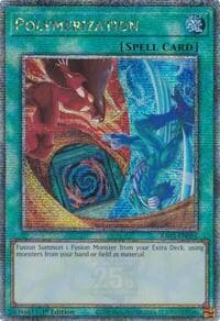 Polymerization (B) (HERO Art) (Quarter Century Secret Rare) - Quarter Century Bonanza - YuGiOh card