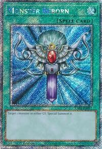 Monster Reborn (Platinum Secret Rare) - Quarter Century Bonanza - YuGiOh card
