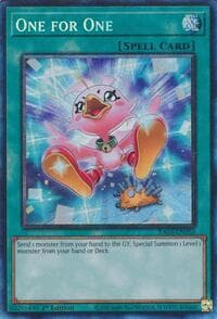 One for One (Alternate Art) (PCR) - Quarter Century Bonanza - YuGiOh card