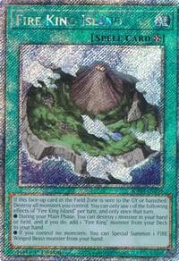 Fire King Island (Platinum Secret Rare) - Quarter Century Bonanza - YuGiOh card