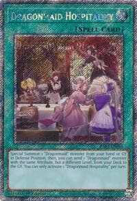 Dragonmaid Hospitality (Platinum Secret Rare) - Quarter Century Bonanza - YuGiOh card